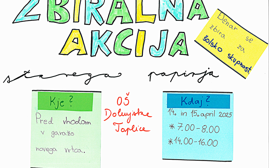 Zbiralna akcija papirja v aprilu